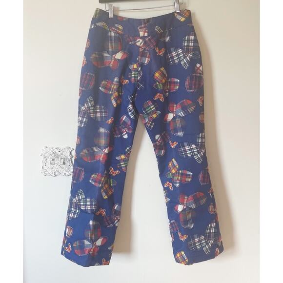 Vintage 70s 80s Aspen Ski Snow Pants Retro Butterfly Plaid Print XL - Picture 3 of 13